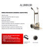 Diable de manutention en aluminium charge 200kg avec Roues increvables