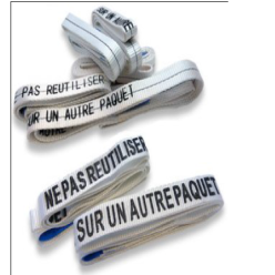 élingue textile sans fin jetable 3m 1T inscription 'NE PAS REUTILISER'