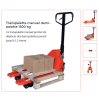 Transpalette manuel demi palettes fourches courtes 950 mm 1T5 Transpalette manuel demi palettes fourches courtes 950 mm 1T5
