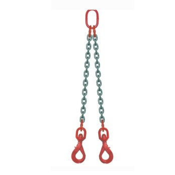 élingue chaine 2 brins 4t25 crochets verrouillage automatique longueur 4M00