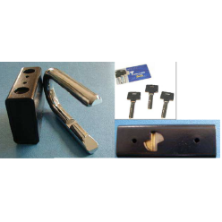 cadenas KX SINGLE  extra haute securite diametre 13 mm 73x100.7x25 mm - 3 cles + carte