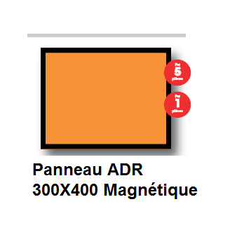 Panneau ADR Magnétique orange 300x400