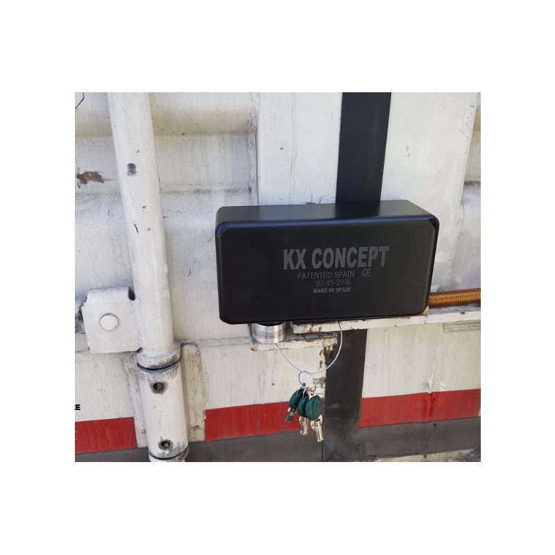 Antivol de container à clé BLACK SECURE -  Antivol de camion pour portes arrières