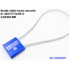 Scellés de sécurité câble 3.5 mm x 300 mm ISO17712 2013 haute sécurité numérotés