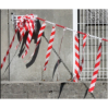 Kit cône de signalisation avec dérouleur de sangle longueur 3m rouge et blanc 