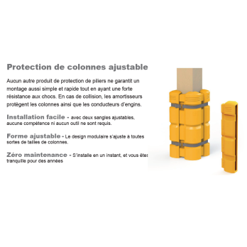 Protection de Pilier d'entrepôt protection colonne entrepôt 500x500x hauteur 1100mm