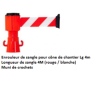 Kit cône de signalisation avec dérouleur de sangle longueur 3m rouge et blanc