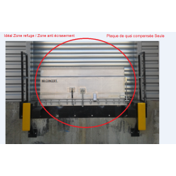 Plaque de quai zone refuge anti écrasement aluminium 5T longueur 815x largeur 2000 mm