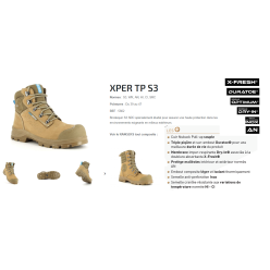 Chaussures de sécurité en cuir XPER TP S3 cuir nubuck du 36 au 48