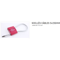 Scellés de sécurité cable 5x250 mm ISO17712:2013