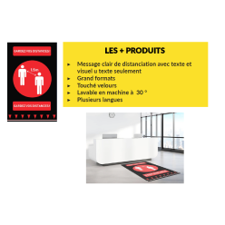 Tapis de sol distanciation sociale