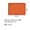 Panneau ADR orange 300x400 CAMION Galva