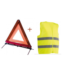 Kit : Gilet fluorescent jaune + triangle de présignalisation - Robert-Lye