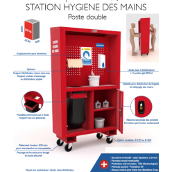 Station d'hygiène mains anti covid 19