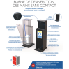 distributeur de gel hydro-alcoolique sans contact avec Pompe intégrée anti COVID 19