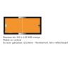 Plaque orange ADR pliage vertical dimensions  300x120 mm