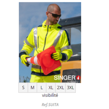 Veste de travail haute visibilité chaude SUITA JAUNE /SUITO ORANGE