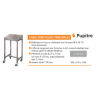 Table centrale en inox sur roulettes 1200x800x1050 mm