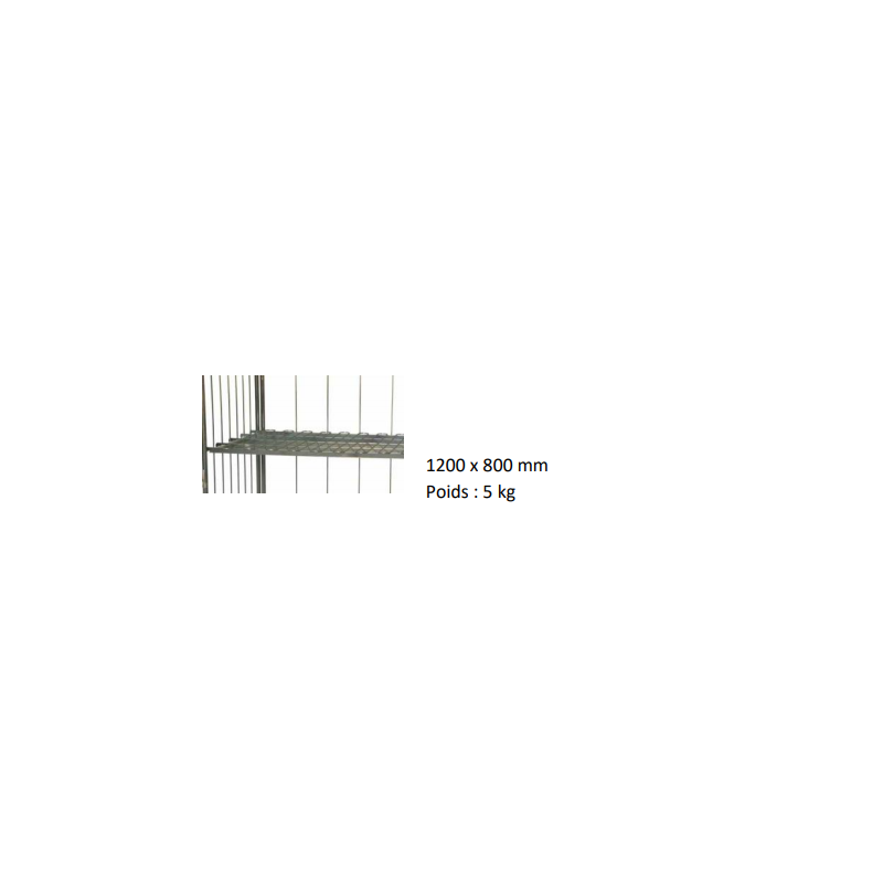 étagère pour roll grillagé 1200x800 mm