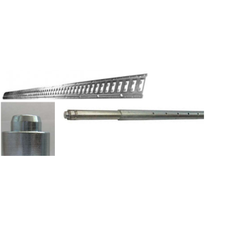 barre d'arrimage ronde télescopique à ressort embout diamètre 24 mm pour rail universel courte