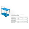 Table roulante a plateaux(X2) PVC 730x490 CU 200 kg