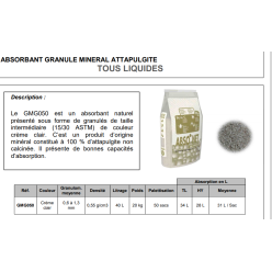 absorbant granule mineral attapulgite ABSO NET SAC